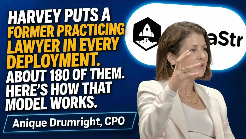 Harvey Puts a Former Practicing Lawyer in Every Deployment. About 180 of Them. Here’s How That Model Works Harvey Puts a Former Practicing Lawyer in Every Deployment. About 180 of Them. Here’s How That Model Works