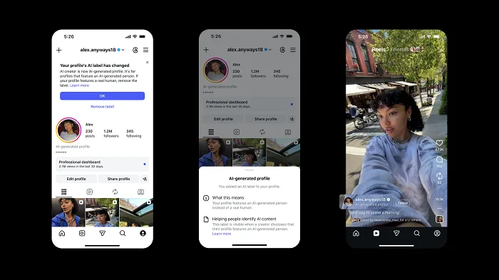 Instagram updates tags for AI profiles Instagram updates tags for AI profiles