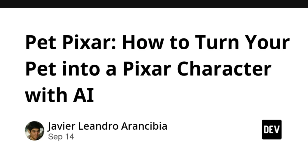 Pet Pixar: How to Turn Your Pet into a Pixar Character with AI