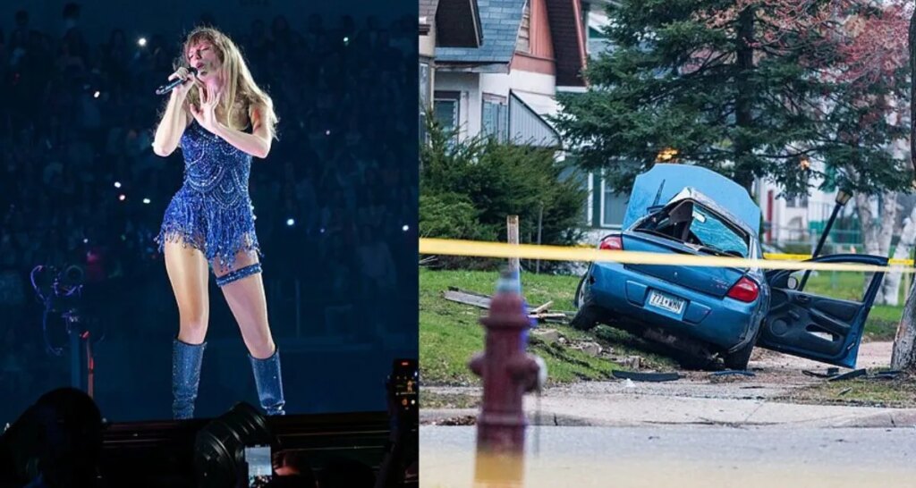 Study finds Taylor Swift’s ‘Midnights’ and nine other albums are linked to a 15% rise in car wrecks Taylor Swift, Midnights, singer, car wreck, vehicle